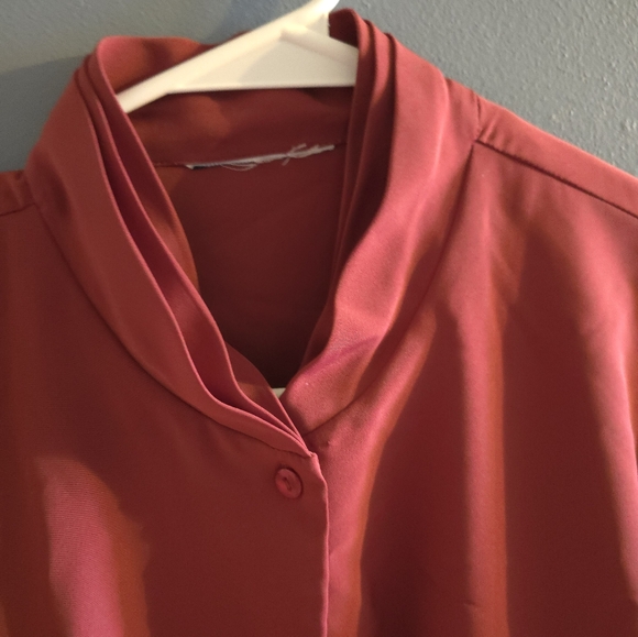 Red Button-Up Shirt - Picture 3 of 5